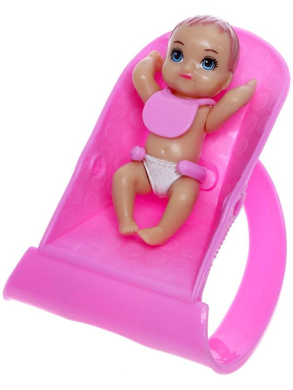 Кукла-модель «Молодая Мама» с малышом, кроваткой и аксессуарами, МИКС