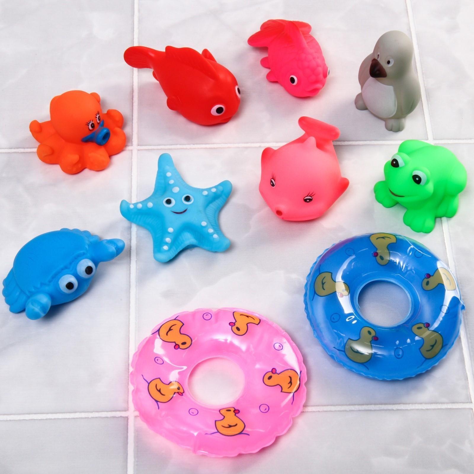 Набор игрушек для игры в ванне «Морские жители», 10 шт