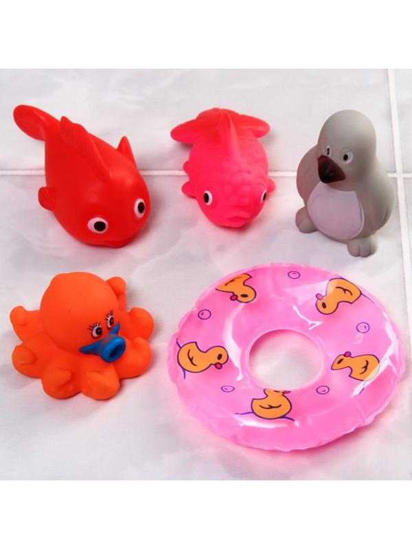 Набор игрушек для игры в ванне «Морские жители», 10 шт