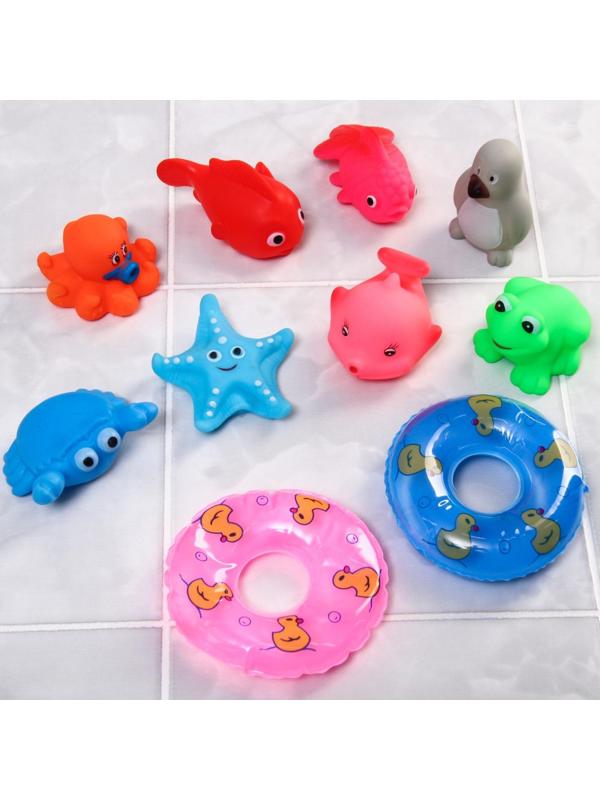 Набор игрушек для игры в ванне «Морские жители», 10 шт