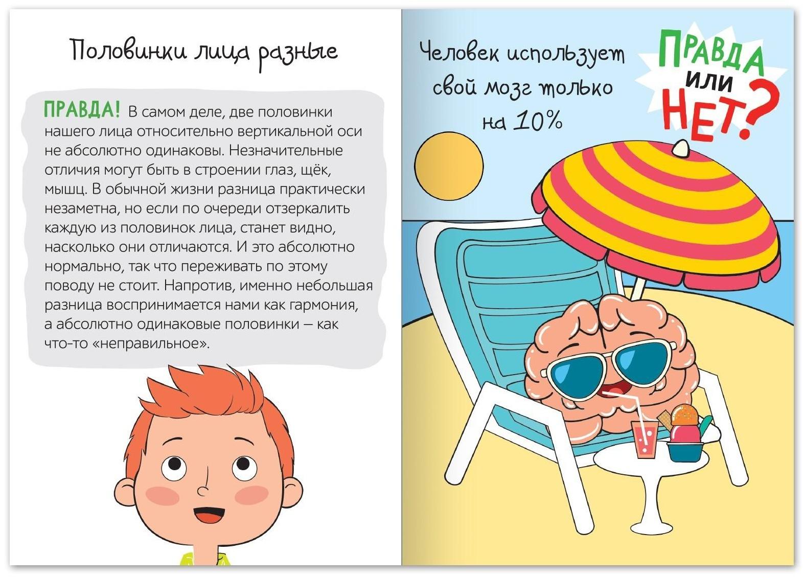 Обучающая книга «Правда или нет? Тело человека», 44 стр.