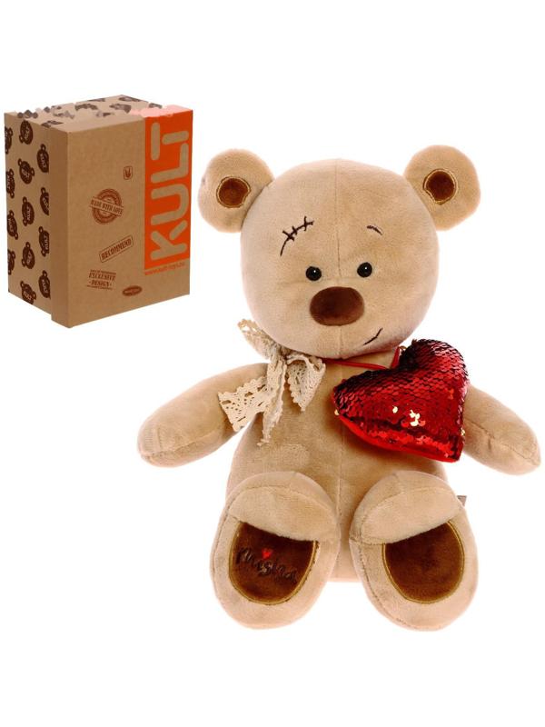 Мягкая игрушка «Медведь Misha с сердцем», 30 см