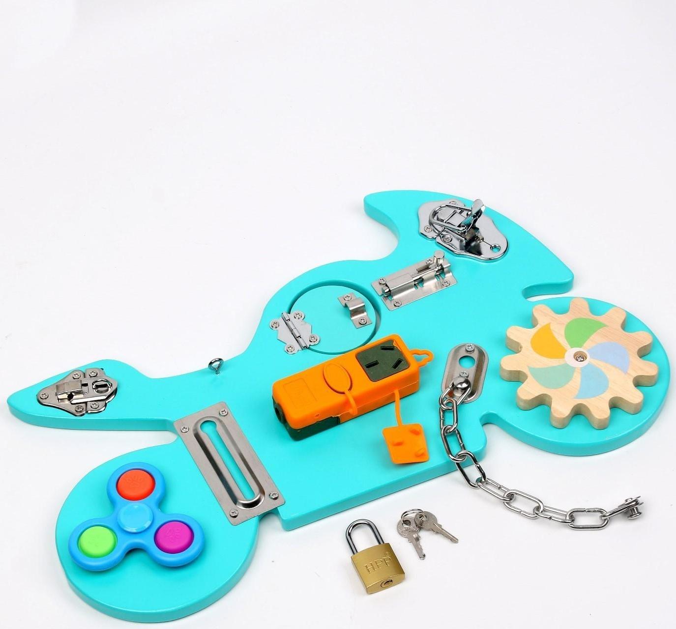 Детский бизиборд «Мотоцикл» 40 × 25 × 5 см