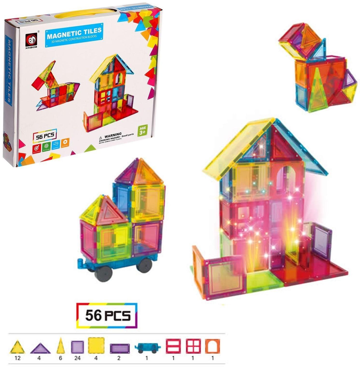 Конструктор магнитный «Магический магнит», 56 деталей