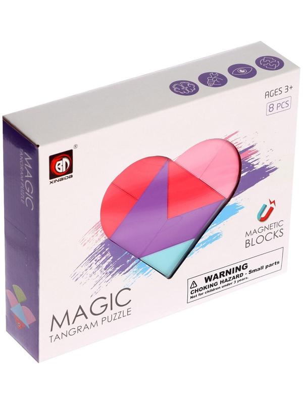 Конструктор магнитный «Магический танграм», 8 деталей