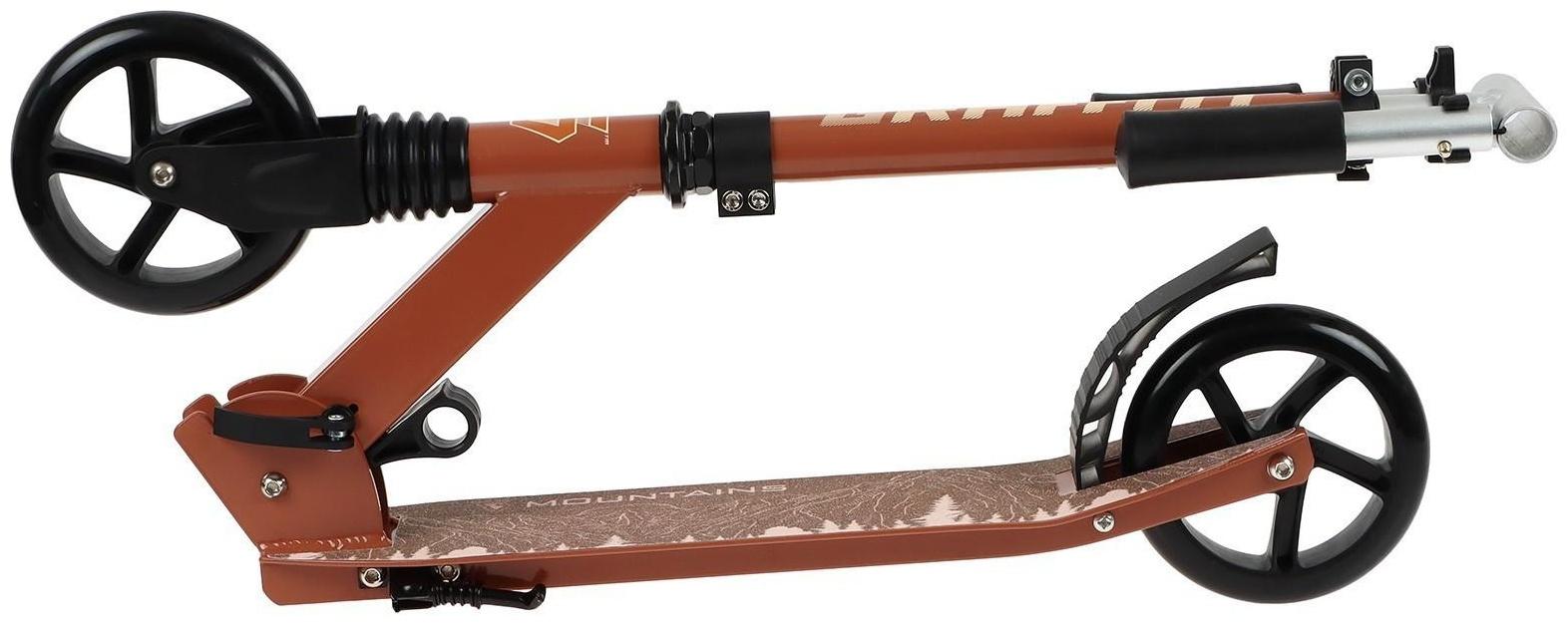 Самокат алюминиевый, складной, колеса PU 145 мм, ABEC 7, амортизатор передний