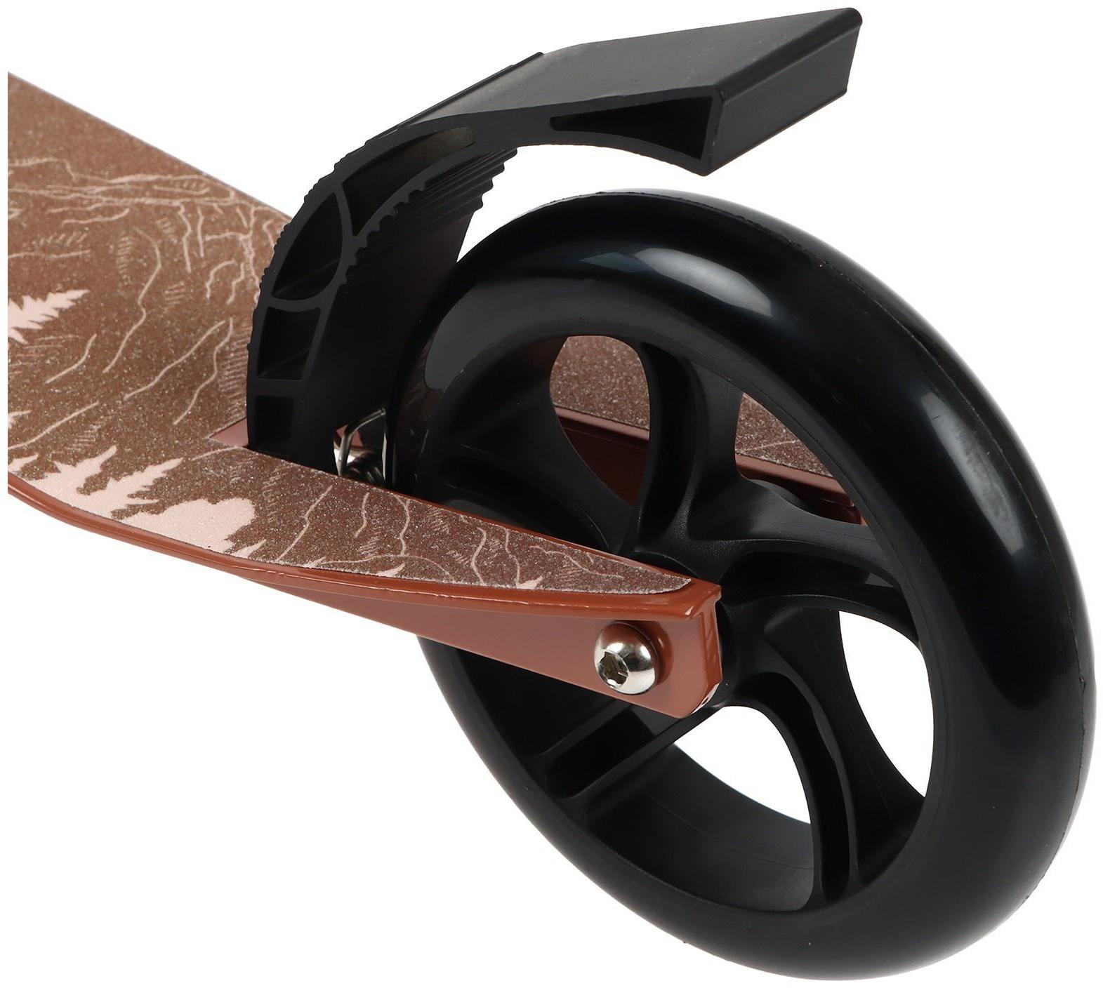 Самокат алюминиевый, складной, колеса PU 145 мм, ABEC 7, амортизатор передний