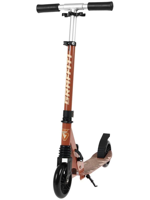 Самокат алюминиевый, складной, колеса PU 145 мм, ABEC 7, амортизатор передний