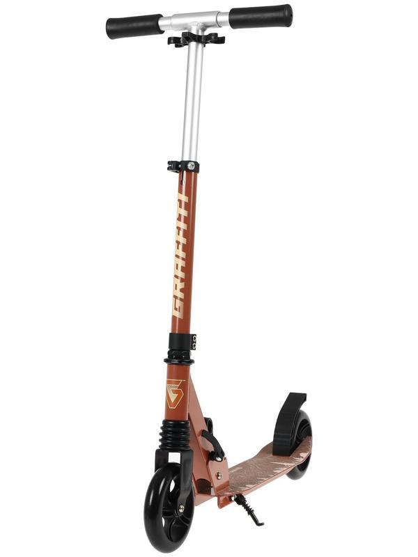 Самокат алюминиевый, складной, колеса PU 145 мм, ABEC 7, амортизатор передний