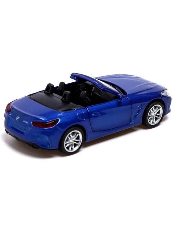 Машина металлическая BMW Z4M40i, 1:38, инерция, открываются двери, цвет синий