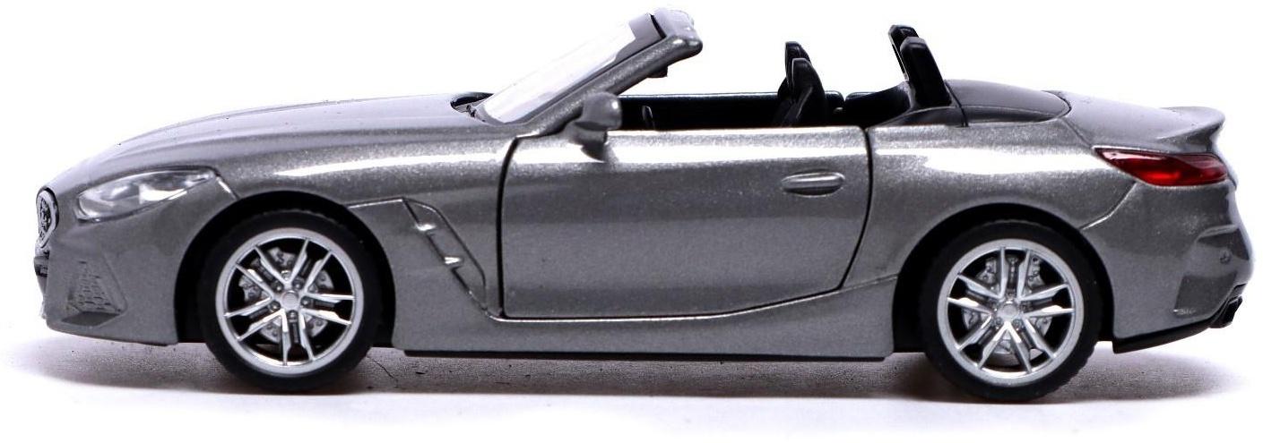 Машина металлическая BMW Z4M40i, 1:38, инерция, открываются двери, цвет серый