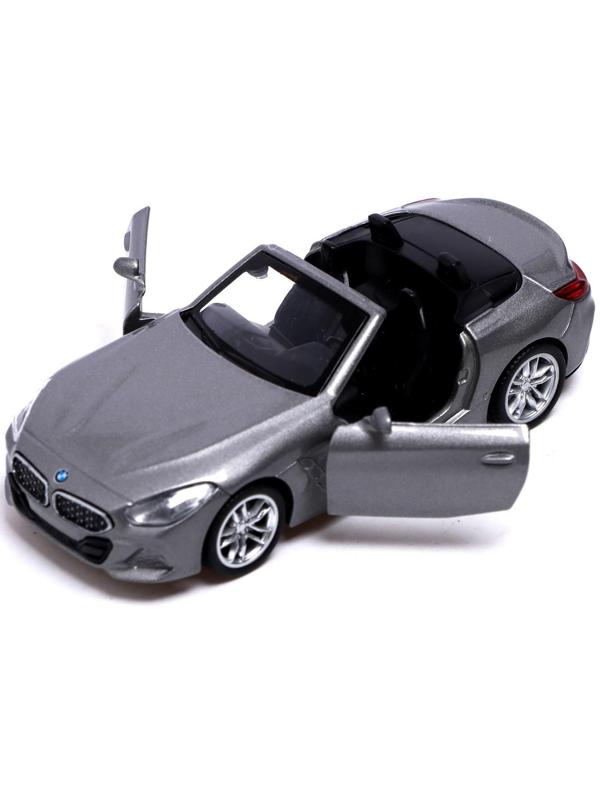 Машина металлическая BMW Z4M40i, 1:38, инерция, открываются двери, цвет серый