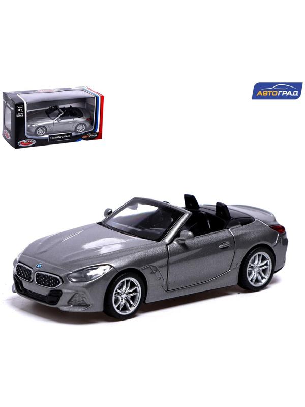 Машина металлическая BMW Z4M40i, 1:38, инерция, открываются двери, цвет серый