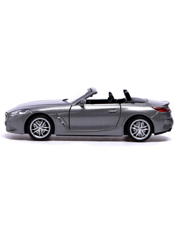 Машина металлическая BMW Z4M40i, 1:38, инерция, открываются двери, цвет серый