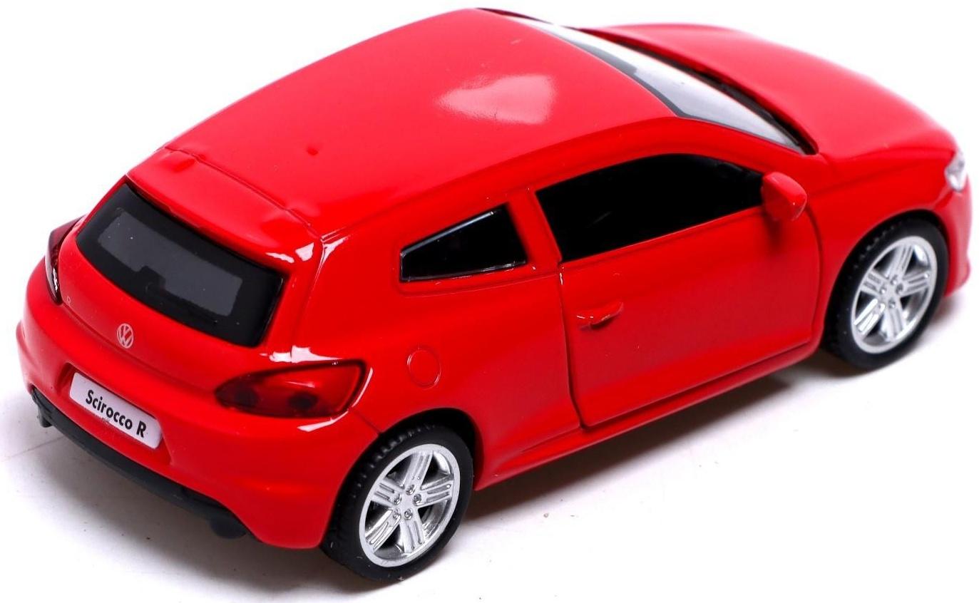 Машина металлическая VOLKSWAGEN SCIROCCO R1, 1:38, инерция, открываются двери, цвет красный