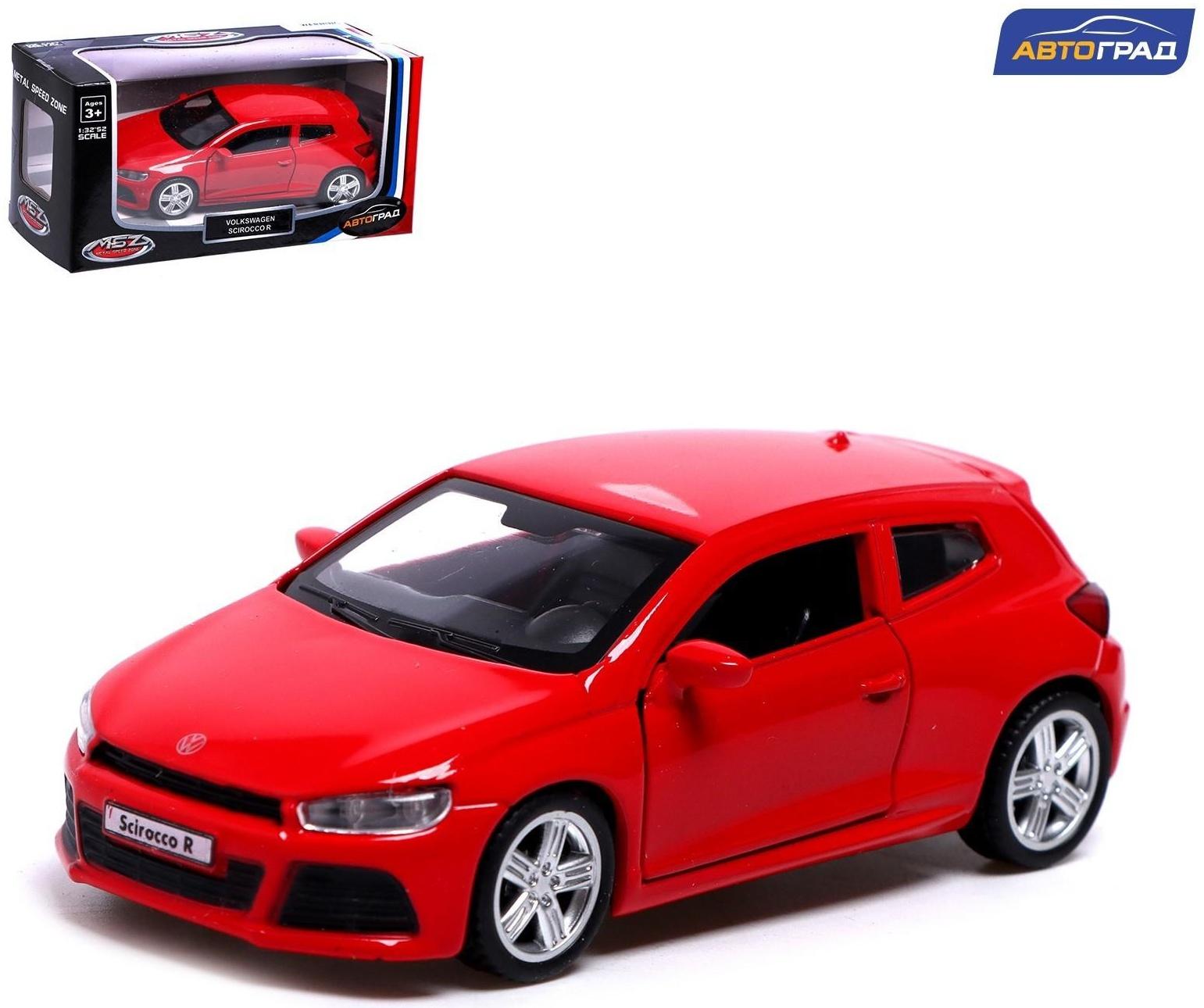 Машина металлическая VOLKSWAGEN SCIROCCO R1, 1:38, инерция, открываются двери, цвет красный