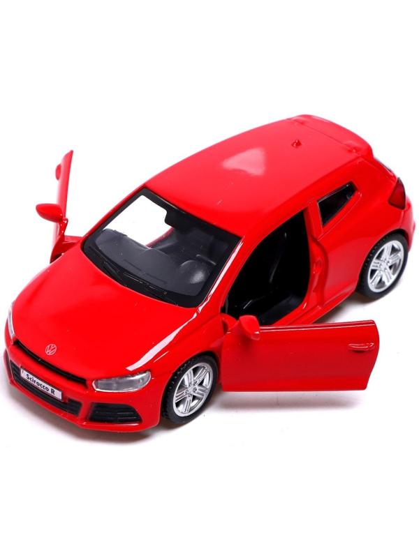 Машина металлическая VOLKSWAGEN SCIROCCO R1, 1:38, инерция, открываются двери, цвет красный