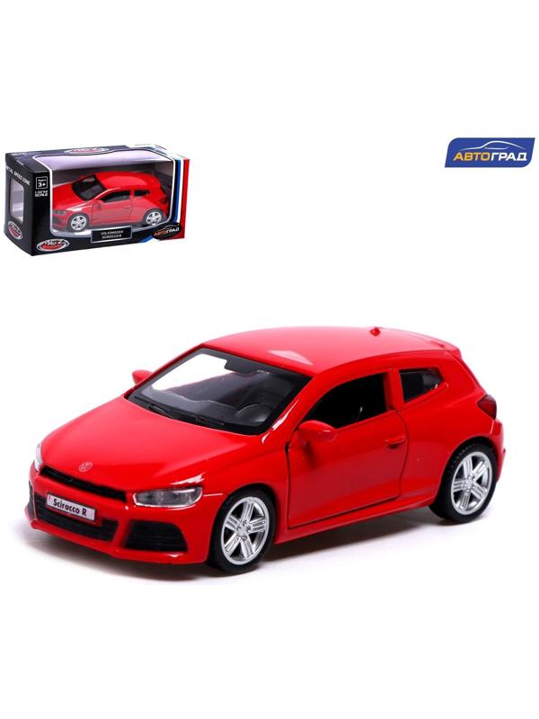 Машина металлическая VOLKSWAGEN SCIROCCO R1, 1:38, инерция, открываются двери, цвет красный