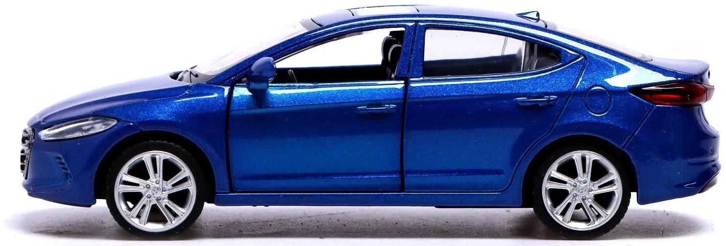 Машина металлическая HYUNDAI ELANTRA, 1:40, инерция, открываются двери, цвет синий