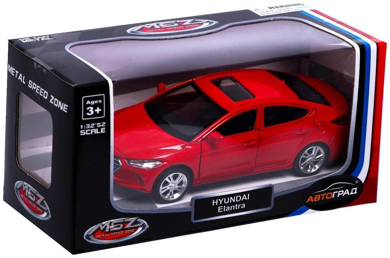 Машина металлическая HYUNDAI ELANTRA, 1:40, инерция, открываются двери, цвет красный