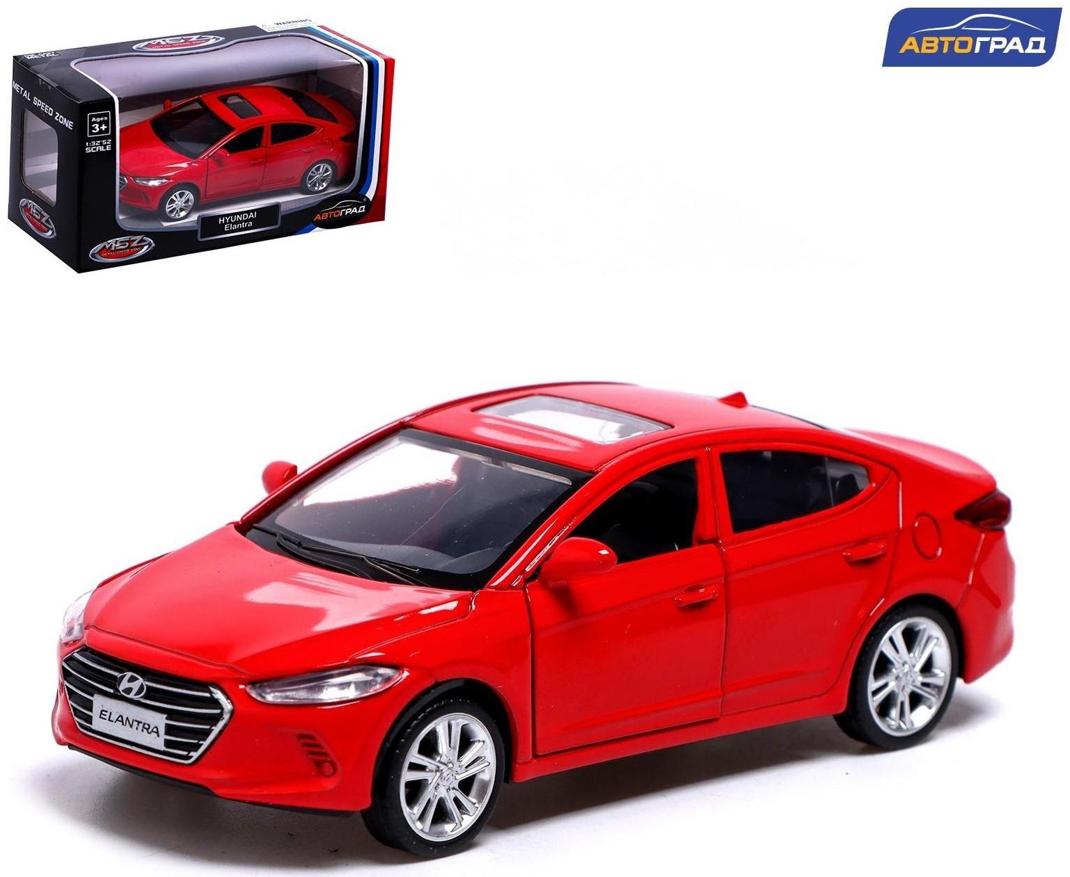 Машина металлическая HYUNDAI ELANTRA, 1:40, инерция, открываются двери, цвет красный