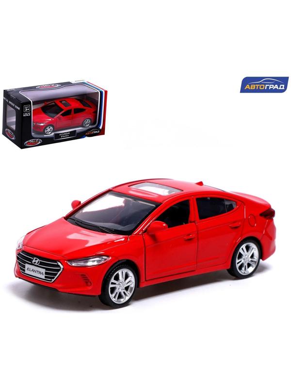 Машина металлическая HYUNDAI ELANTRA, 1:40, инерция, открываются двери, цвет красный