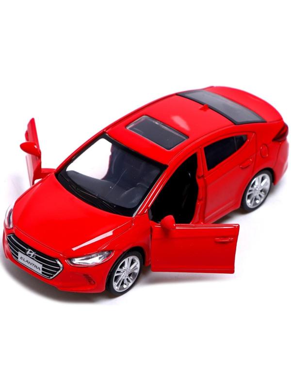 Машина металлическая HYUNDAI ELANTRA, 1:40, инерция, открываются двери, цвет красный