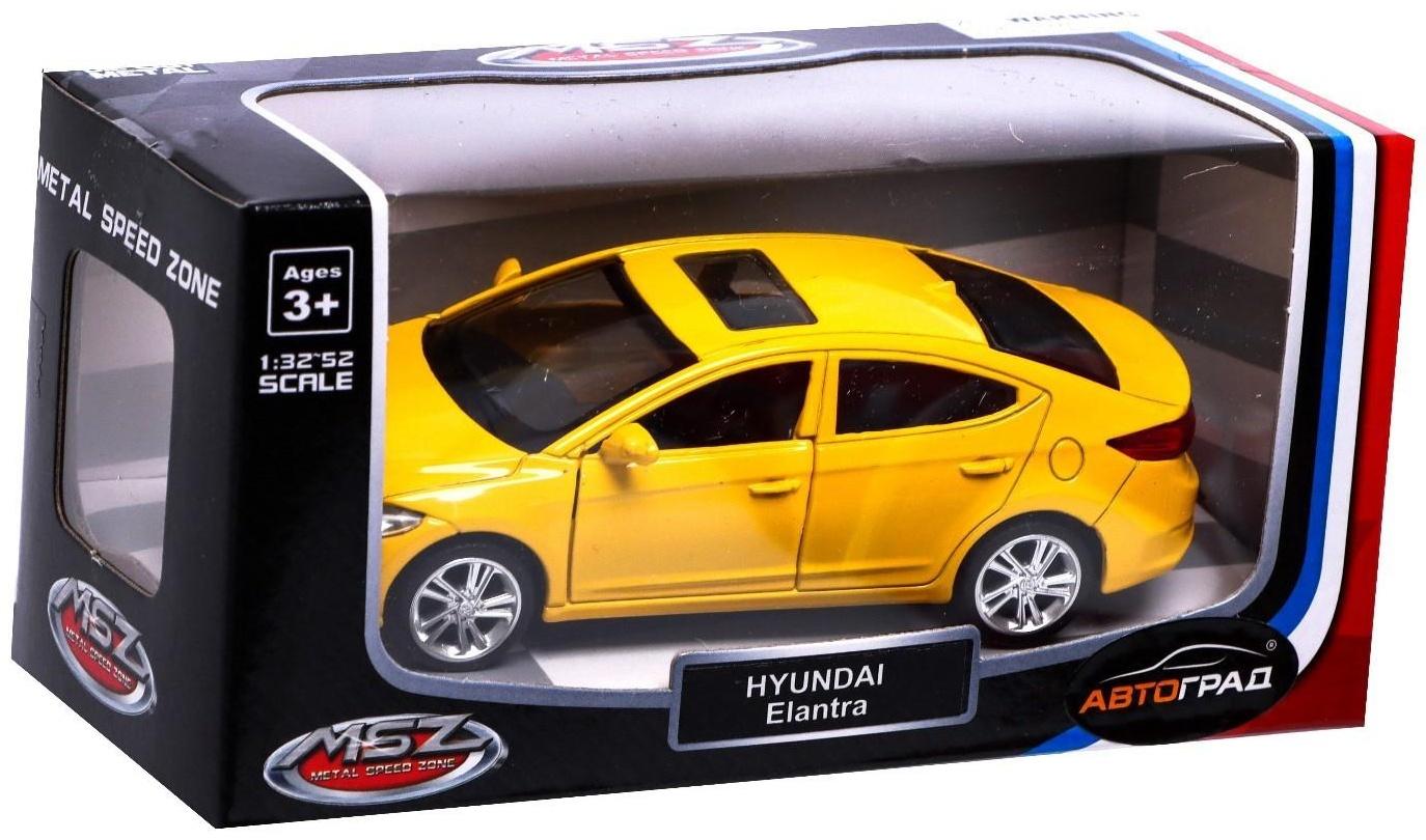 Машина металлическая HYUNDAI ELANTRA, 1:40, инерция, открываются двери, цвет жёлтый