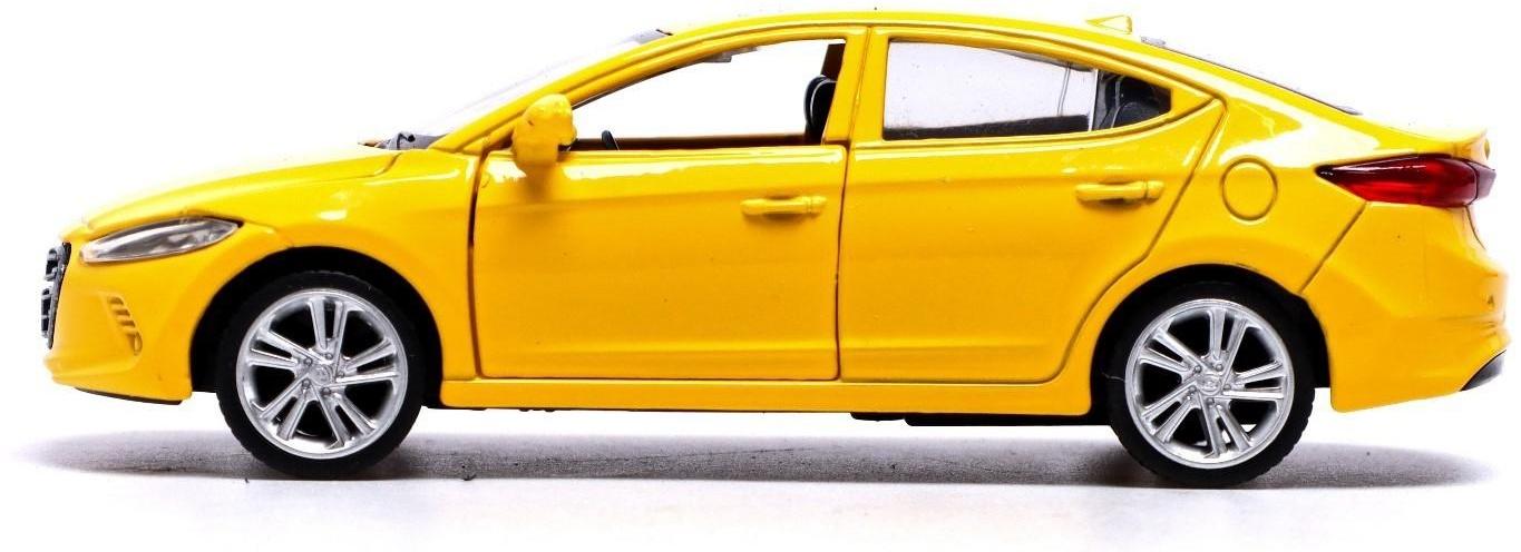 Машина металлическая HYUNDAI ELANTRA, 1:40, инерция, открываются двери, цвет жёлтый