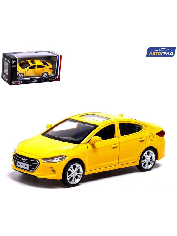 Машина металлическая HYUNDAI ELANTRA, 1:40, инерция, открываются двери, цвет жёлтый