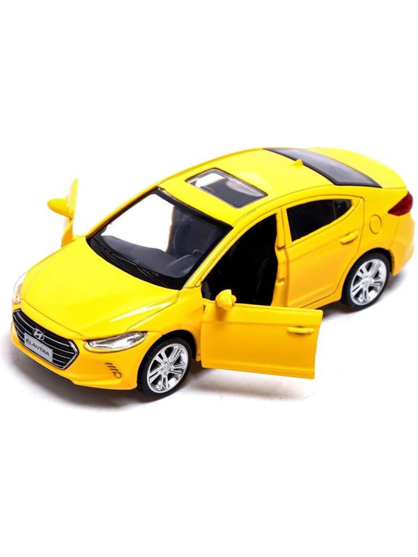 Машина металлическая HYUNDAI ELANTRA, 1:40, инерция, открываются двери, цвет жёлтый