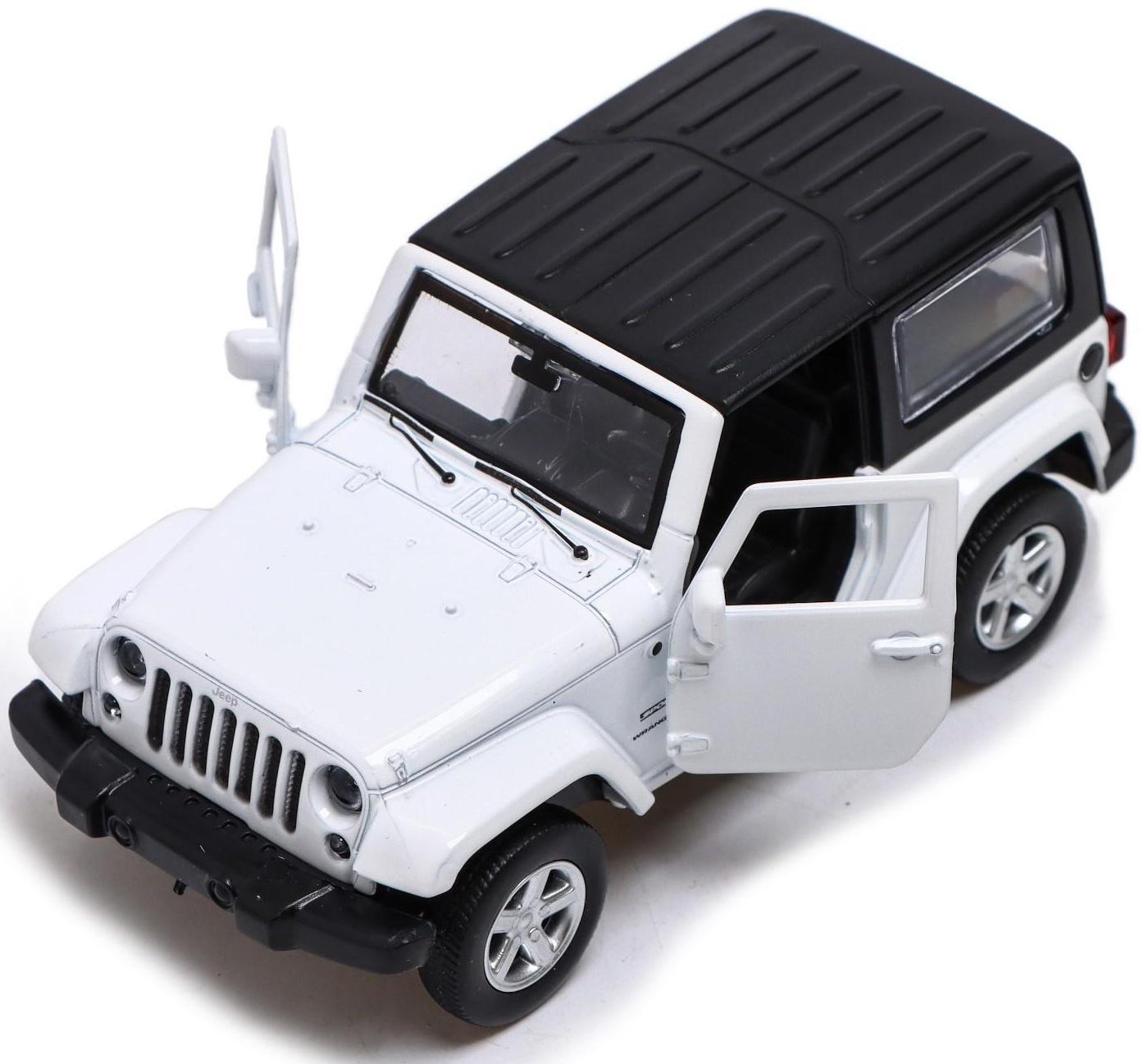 Машина металлическая JEEP WRANGLER, 1:42, инерция, открываются двери, цвет белый