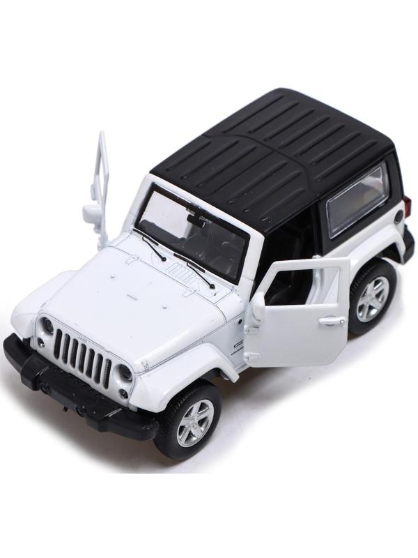 Машина металлическая JEEP WRANGLER, 1:42, инерция, открываются двери, цвет белый