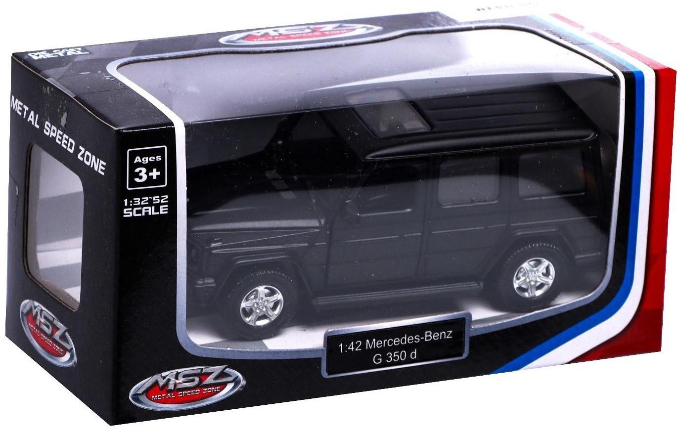 Машина металлическая MERCEDES-BENZ G350D, 1:42, инерция, открываются двери, цвет чёрный