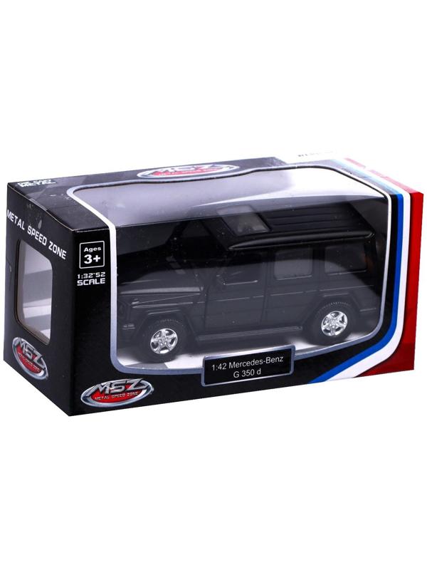 Машина металлическая MERCEDES-BENZ G350D, 1:42, инерция, открываются двери, цвет чёрный