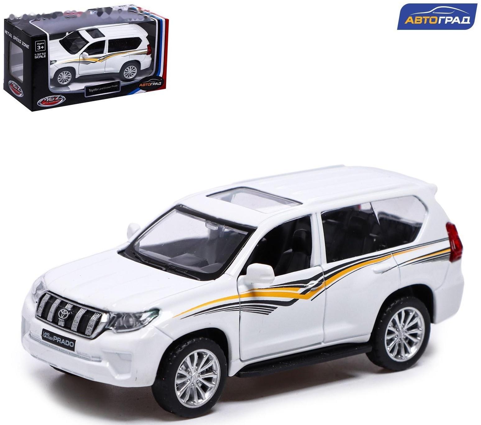 Машина металлическая TOYOTA LAND CRUISER PRADO, 1:42, инерция, цвет белый