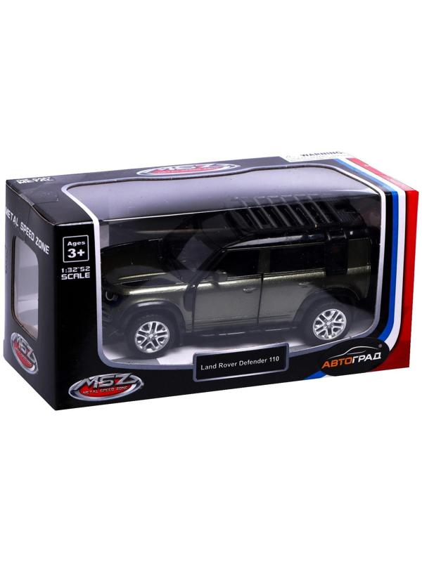 Машина металлическая LAND ROVER DEFENDER 110, 1:43, инерция, открываются двери, цвет зелёный