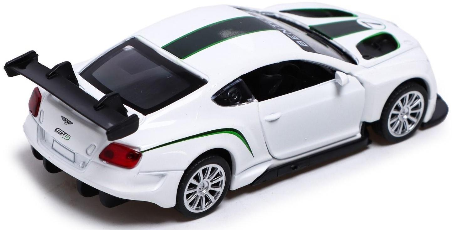 Машина металлическая BENTLEY CONTINENTAL GT3, 1:43, инерция, открываются двери, цвет белый