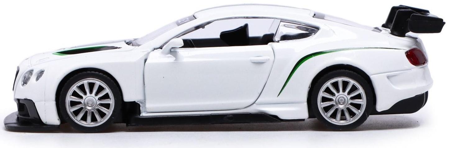Машина металлическая BENTLEY CONTINENTAL GT3, 1:43, инерция, открываются двери, цвет белый