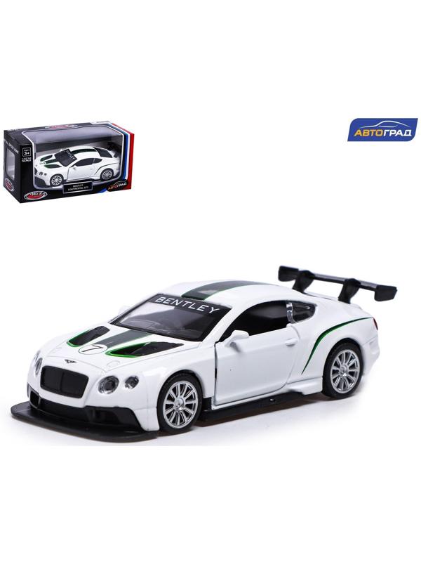 Машина металлическая BENTLEY CONTINENTAL GT3, 1:43, инерция, открываются двери, цвет белый
