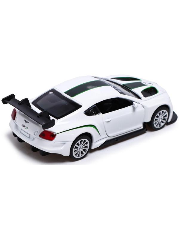 Машина металлическая BENTLEY CONTINENTAL GT3, 1:43, инерция, открываются двери, цвет белый