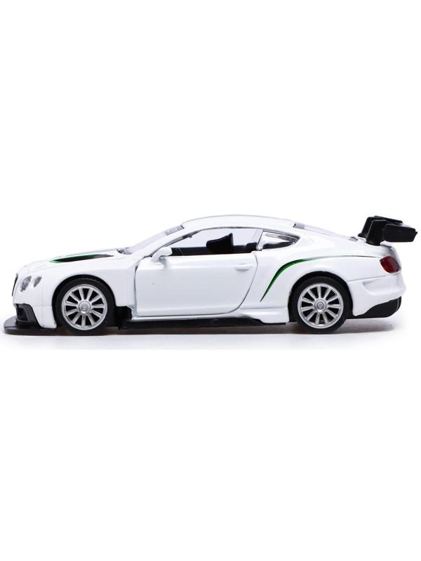 Машина металлическая BENTLEY CONTINENTAL GT3, 1:43, инерция, открываются двери, цвет белый
