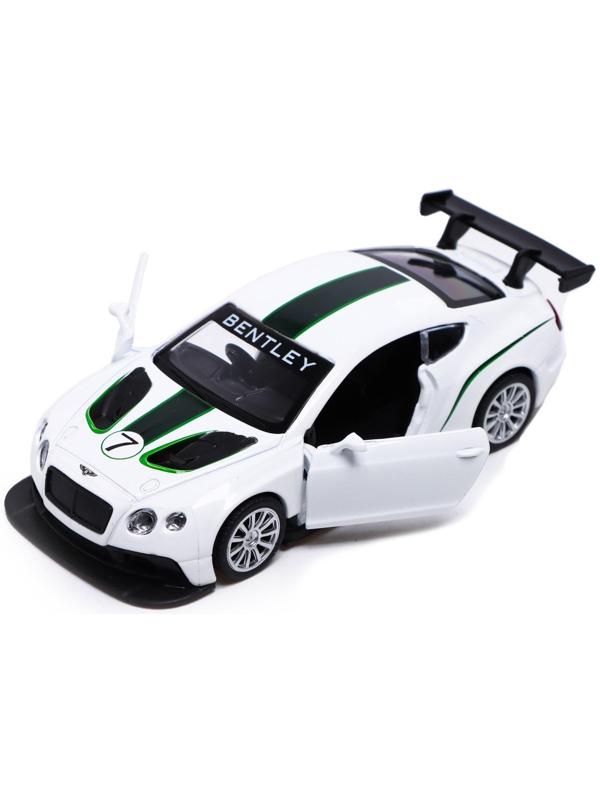Машина металлическая BENTLEY CONTINENTAL GT3, 1:43, инерция, открываются двери, цвет белый