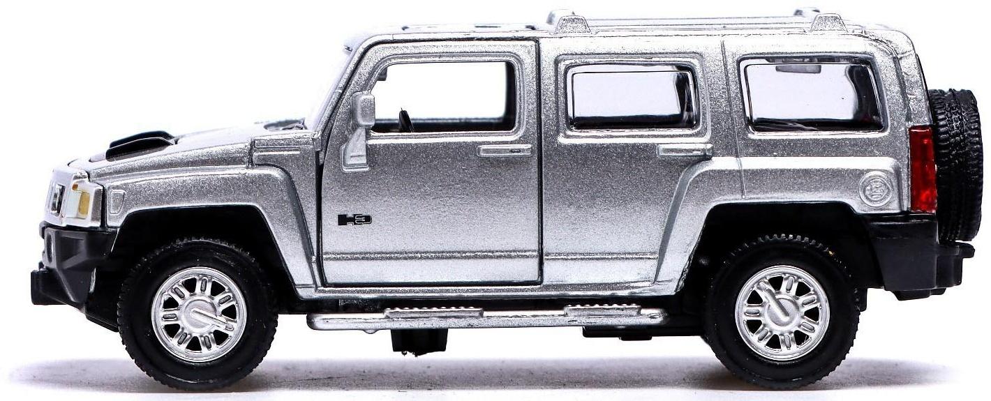 Машина металлическая HUMMER H3, 1:43, инерция, открываются двери, цвет серый