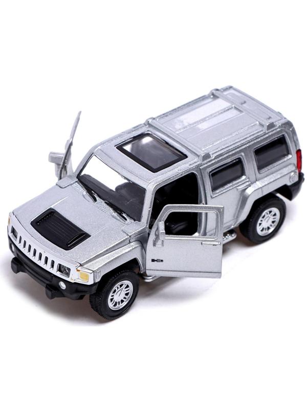 Машина металлическая HUMMER H3, 1:43, инерция, открываются двери, цвет серый