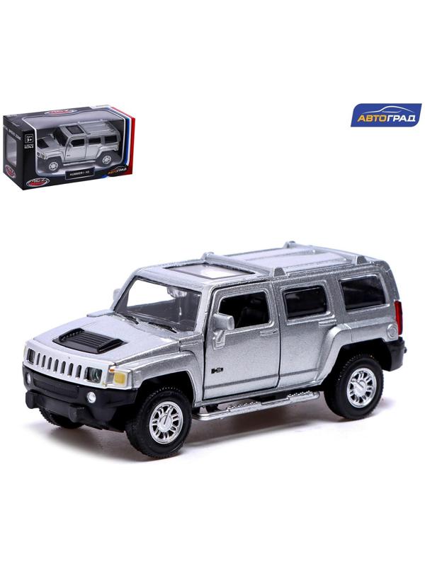 Машина металлическая HUMMER H3, 1:43, инерция, открываются двери, цвет серый