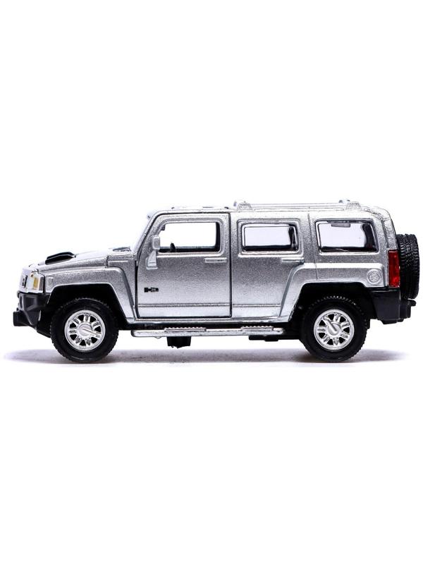 Машина металлическая HUMMER H3, 1:43, инерция, открываются двери, цвет серый