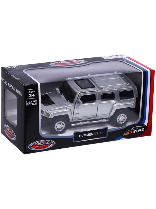Машина металлическая HUMMER H3, 1:43, инерция, открываются двери, цвет серый