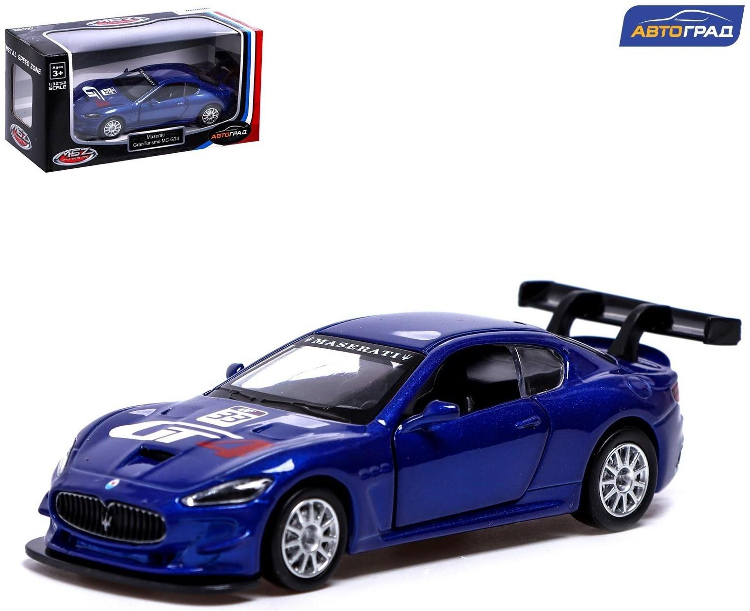 Машина металлическая MASERATI GRAN TURISMO MC GT4, 1:43, инерция, цвет синий