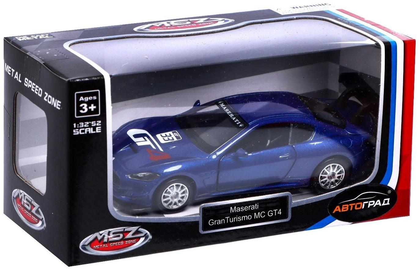 Машина металлическая MASERATI GRAN TURISMO MC GT4, 1:43, инерция, цвет синий